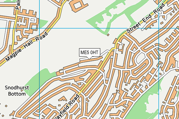 Barnfield Playing Fields map (ME5 0HT) - OS VectorMap District (Ordnance Survey)