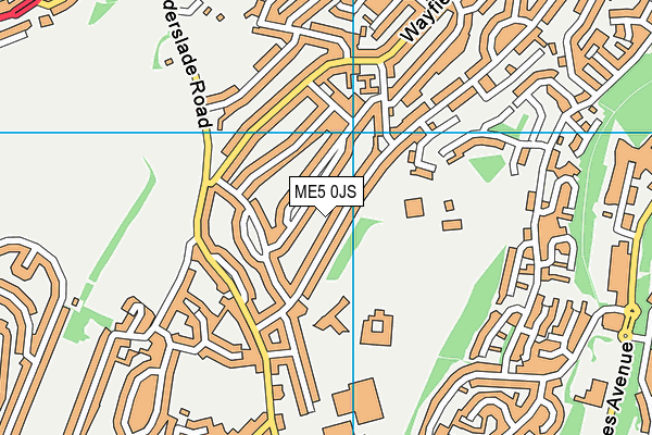 ME5 0JS map - OS VectorMap District (Ordnance Survey)