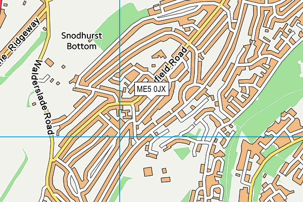 ME5 0JX map - OS VectorMap District (Ordnance Survey)