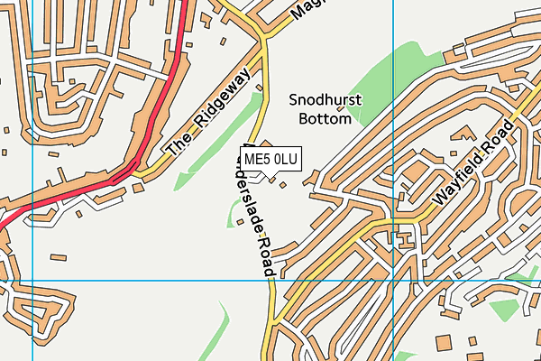 Snodhurst Bottom map (ME5 0LU) - OS VectorMap District (Ordnance Survey)