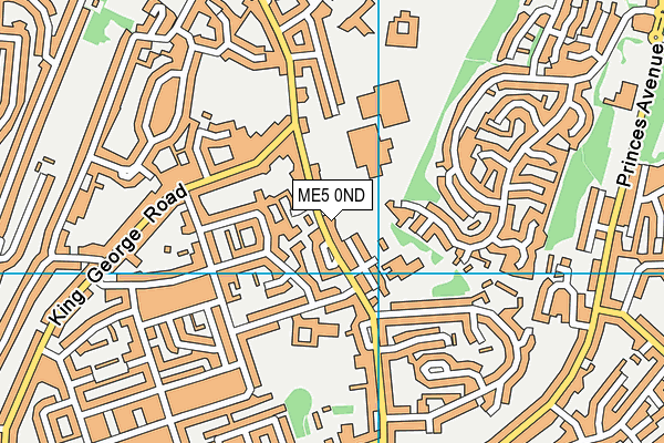 ME5 0ND map - OS VectorMap District (Ordnance Survey)