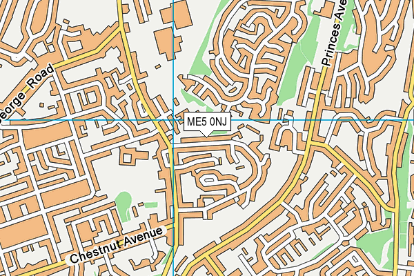 ME5 0NJ map - OS VectorMap District (Ordnance Survey)