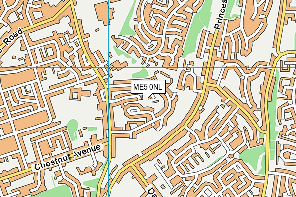 ME5 0NL map - OS VectorMap District (Ordnance Survey)