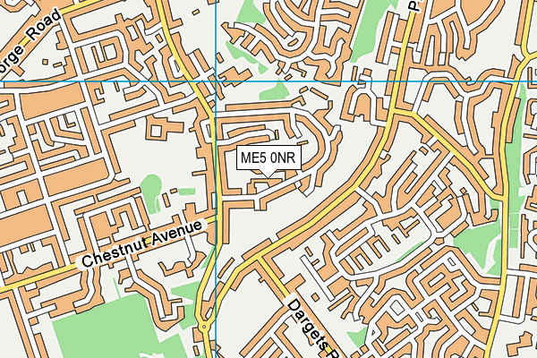 ME5 0NR map - OS VectorMap District (Ordnance Survey)