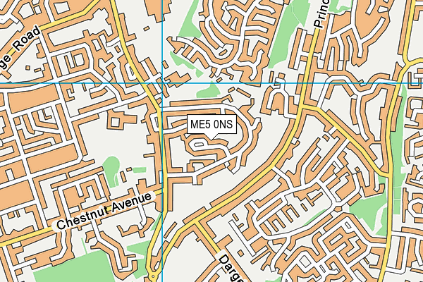 ME5 0NS map - OS VectorMap District (Ordnance Survey)