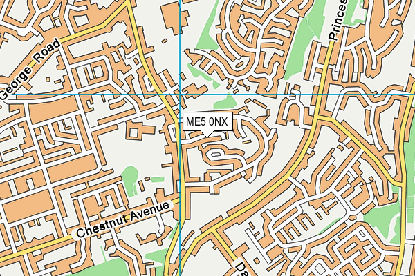 ME5 0NX map - OS VectorMap District (Ordnance Survey)