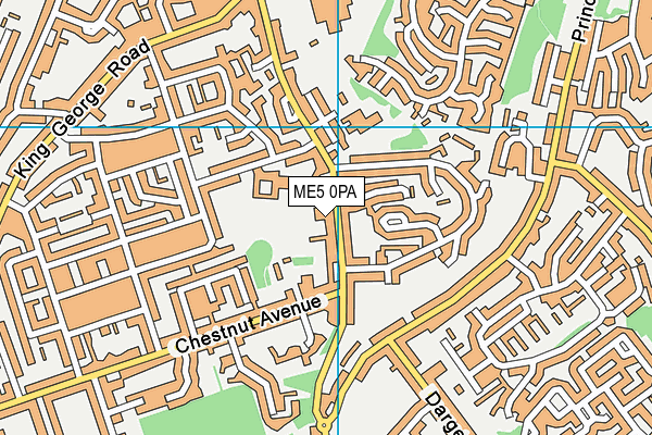 ME5 0PA map - OS VectorMap District (Ordnance Survey)