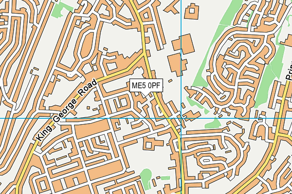 ME5 0PF map - OS VectorMap District (Ordnance Survey)