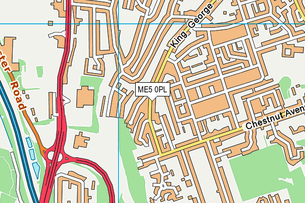 ME5 0PL map - OS VectorMap District (Ordnance Survey)