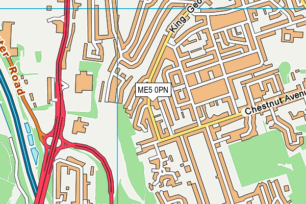 ME5 0PN map - OS VectorMap District (Ordnance Survey)