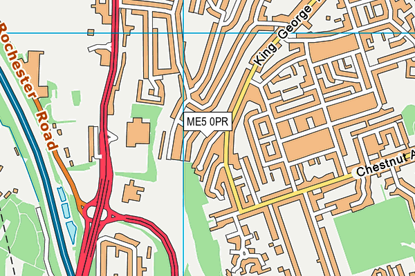 ME5 0PR map - OS VectorMap District (Ordnance Survey)
