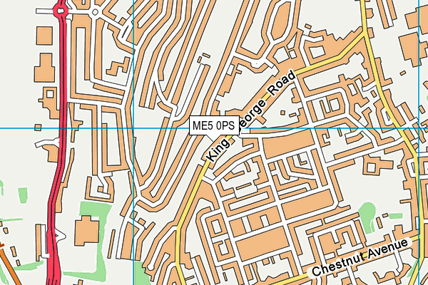 ME5 0PS map - OS VectorMap District (Ordnance Survey)
