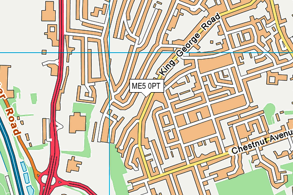 ME5 0PT map - OS VectorMap District (Ordnance Survey)