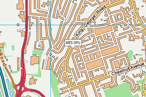 ME5 0PU map - OS VectorMap District (Ordnance Survey)
