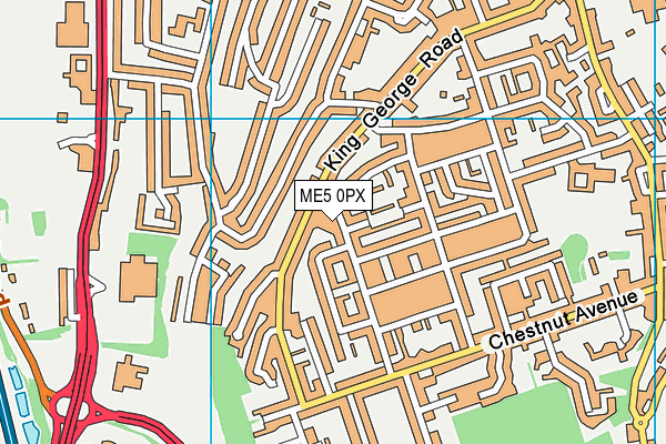 ME5 0PX map - OS VectorMap District (Ordnance Survey)