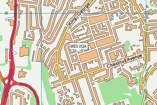 ME5 0QA map - OS VectorMap District (Ordnance Survey)