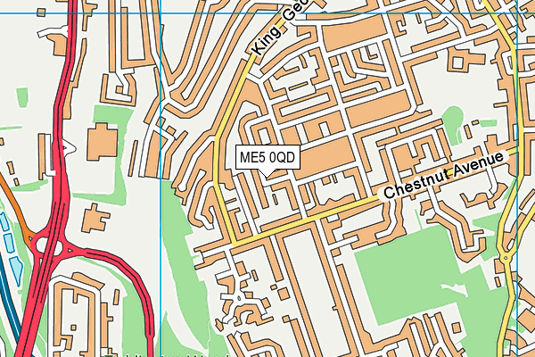 ME5 0QD map - OS VectorMap District (Ordnance Survey)