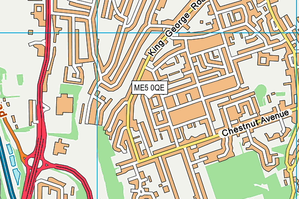 ME5 0QE map - OS VectorMap District (Ordnance Survey)