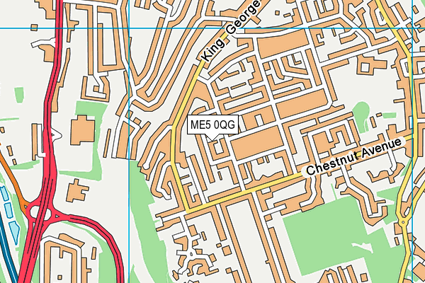 ME5 0QG map - OS VectorMap District (Ordnance Survey)