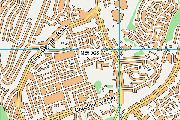 ME5 0QS map - OS VectorMap District (Ordnance Survey)