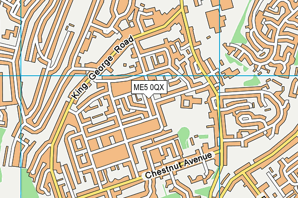 ME5 0QX map - OS VectorMap District (Ordnance Survey)