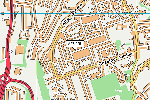ME5 0RU map - OS VectorMap District (Ordnance Survey)