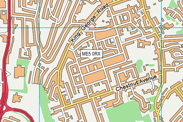ME5 0RX map - OS VectorMap District (Ordnance Survey)
