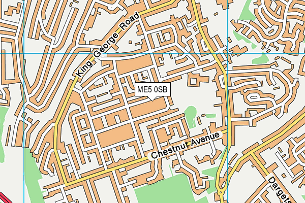 ME5 0SB map - OS VectorMap District (Ordnance Survey)