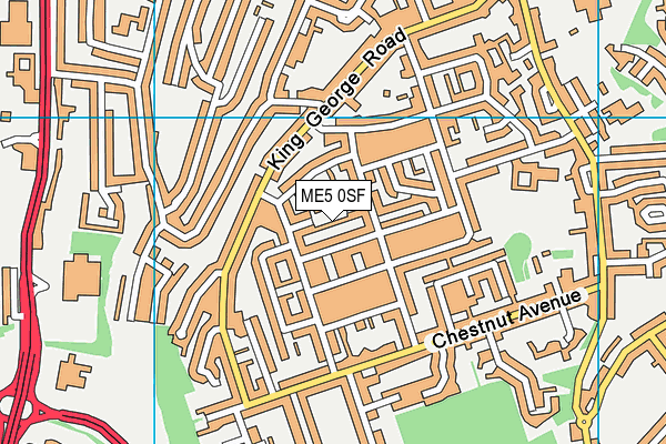 ME5 0SF map - OS VectorMap District (Ordnance Survey)