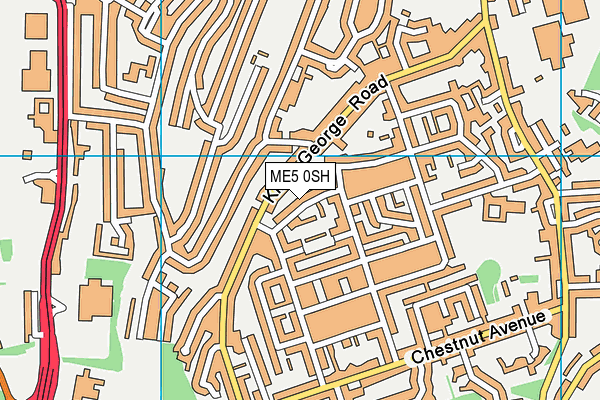 ME5 0SH map - OS VectorMap District (Ordnance Survey)