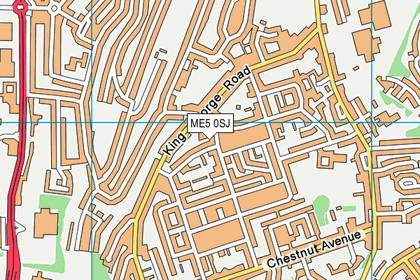 ME5 0SJ map - OS VectorMap District (Ordnance Survey)