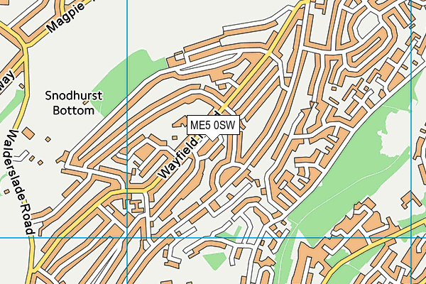 ME5 0SW map - OS VectorMap District (Ordnance Survey)