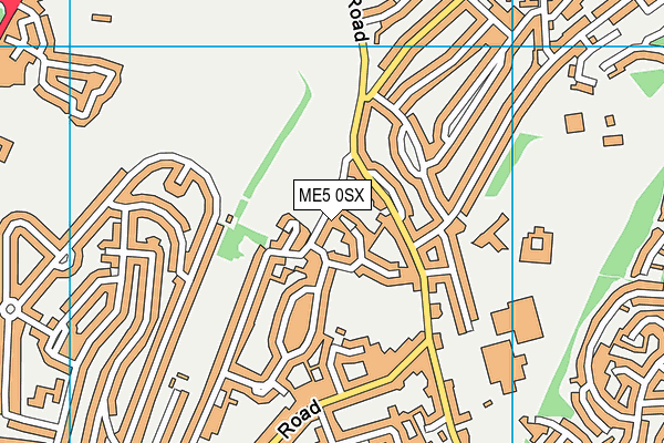 ME5 0SX map - OS VectorMap District (Ordnance Survey)