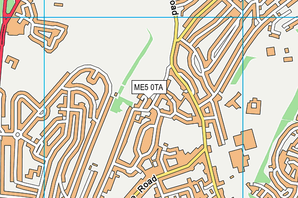 ME5 0TA map - OS VectorMap District (Ordnance Survey)