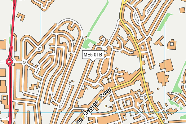 ME5 0TB map - OS VectorMap District (Ordnance Survey)