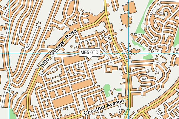 ME5 0TD map - OS VectorMap District (Ordnance Survey)