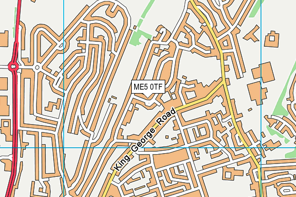 ME5 0TF map - OS VectorMap District (Ordnance Survey)