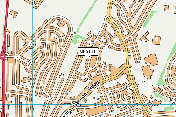 ME5 0TL map - OS VectorMap District (Ordnance Survey)