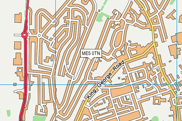ME5 0TN map - OS VectorMap District (Ordnance Survey)
