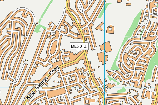 Hook Meadow map (ME5 0TZ) - OS VectorMap District (Ordnance Survey)