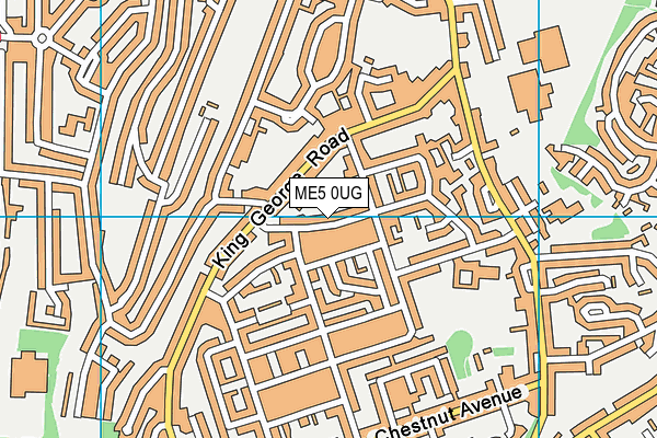 ME5 0UG map - OS VectorMap District (Ordnance Survey)