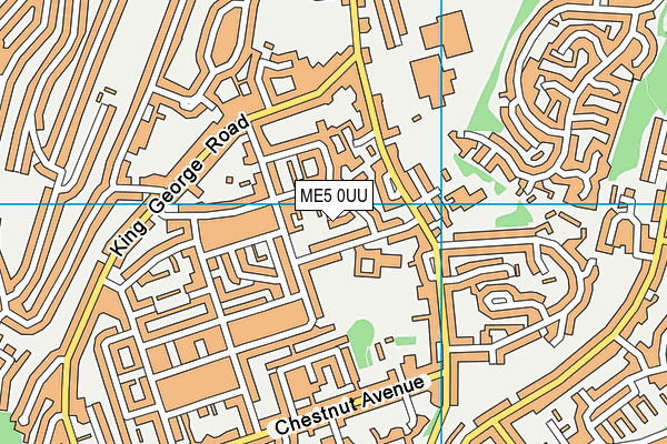 ME5 0UU map - OS VectorMap District (Ordnance Survey)
