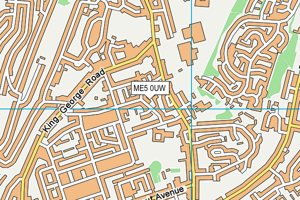 ME5 0UW map - OS VectorMap District (Ordnance Survey)