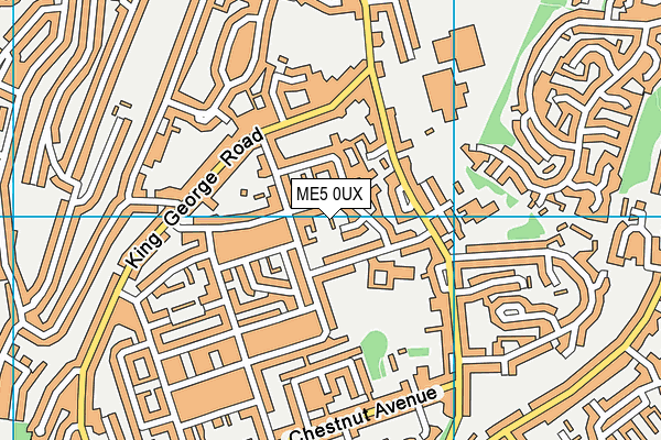 ME5 0UX map - OS VectorMap District (Ordnance Survey)