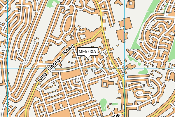 ME5 0XA map - OS VectorMap District (Ordnance Survey)