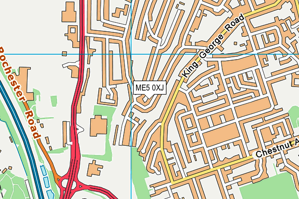 ME5 0XJ map - OS VectorMap District (Ordnance Survey)