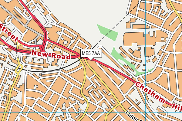 ME5 7AA map - OS VectorMap District (Ordnance Survey)