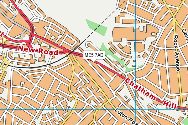 ME5 7AD map - OS VectorMap District (Ordnance Survey)