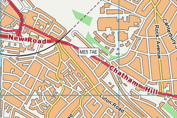 ME5 7AE map - OS VectorMap District (Ordnance Survey)