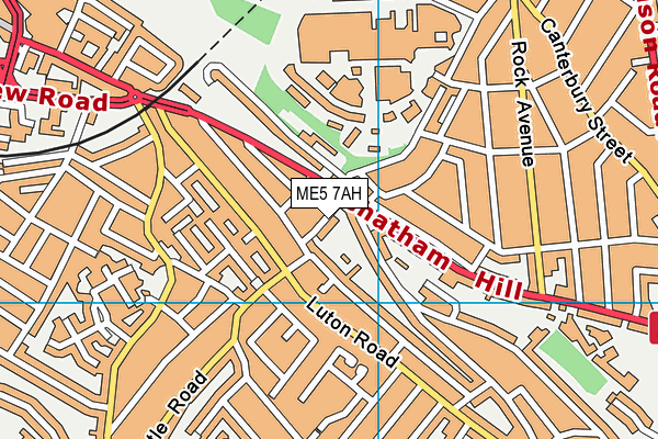 ME5 7AH map - OS VectorMap District (Ordnance Survey)